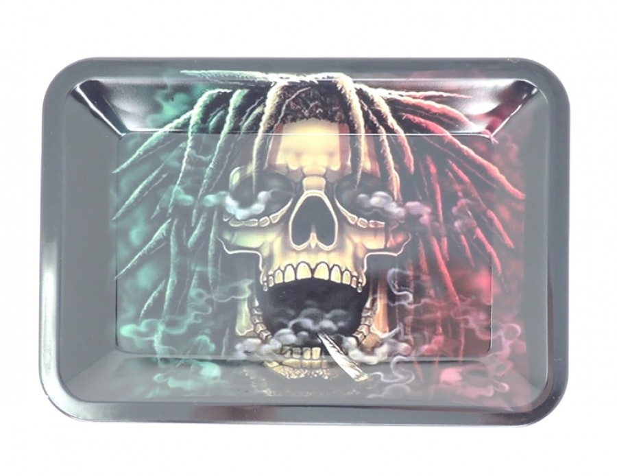 Trippy Skull Rolling Tray – Avernic Smoke Shop